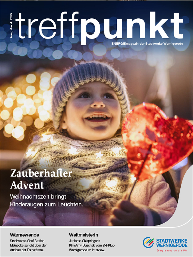 Cover des aktuellen Kundenmagazins "treffpunkt ENERGIE" der Stadtwerke Wernigerode GmbH