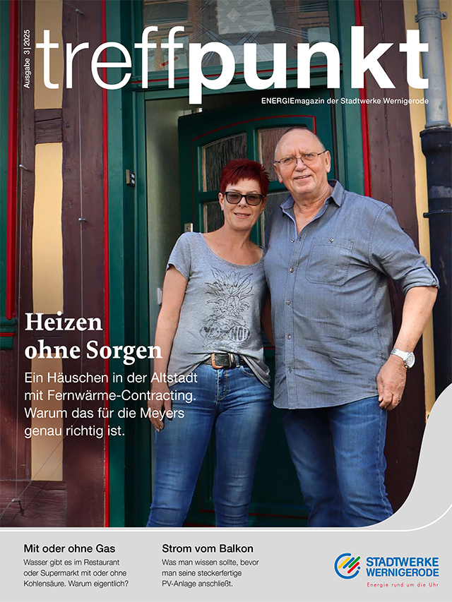 Cover des aktuellen Kundenmagazins "treffpunkt ENERGIE" der Stadtwerke Wernigerode GmbH